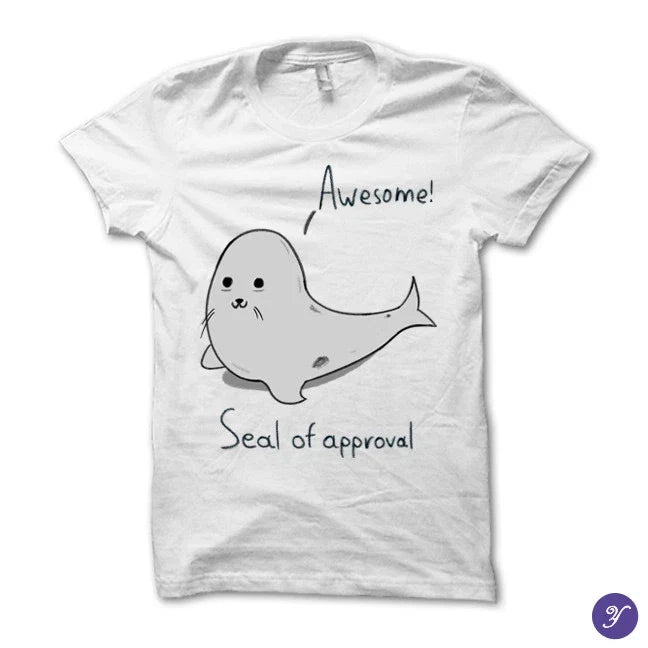 Seal of approval tshirt - funny, seal, cute, animal tshirt, kawaii, anime parody