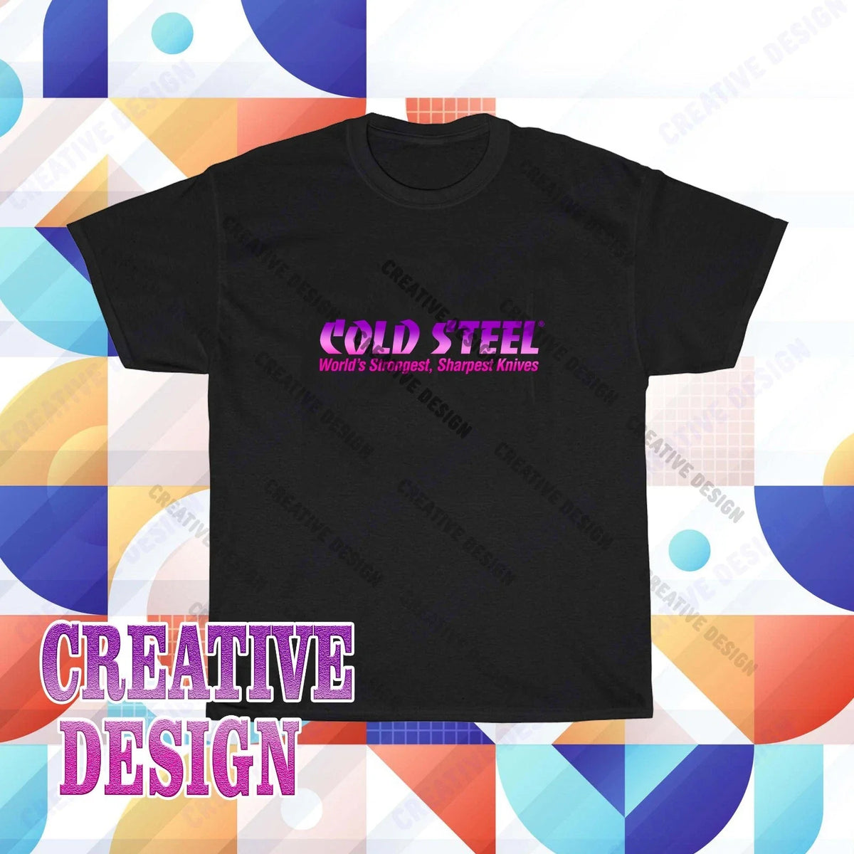 Cold Steel Logo T- Shirt Funny Size S to 5XL