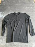 Fresh Clean Threads T-Shirt Mens 3XL Tall Black Knit Cotton Casual Henley Neck