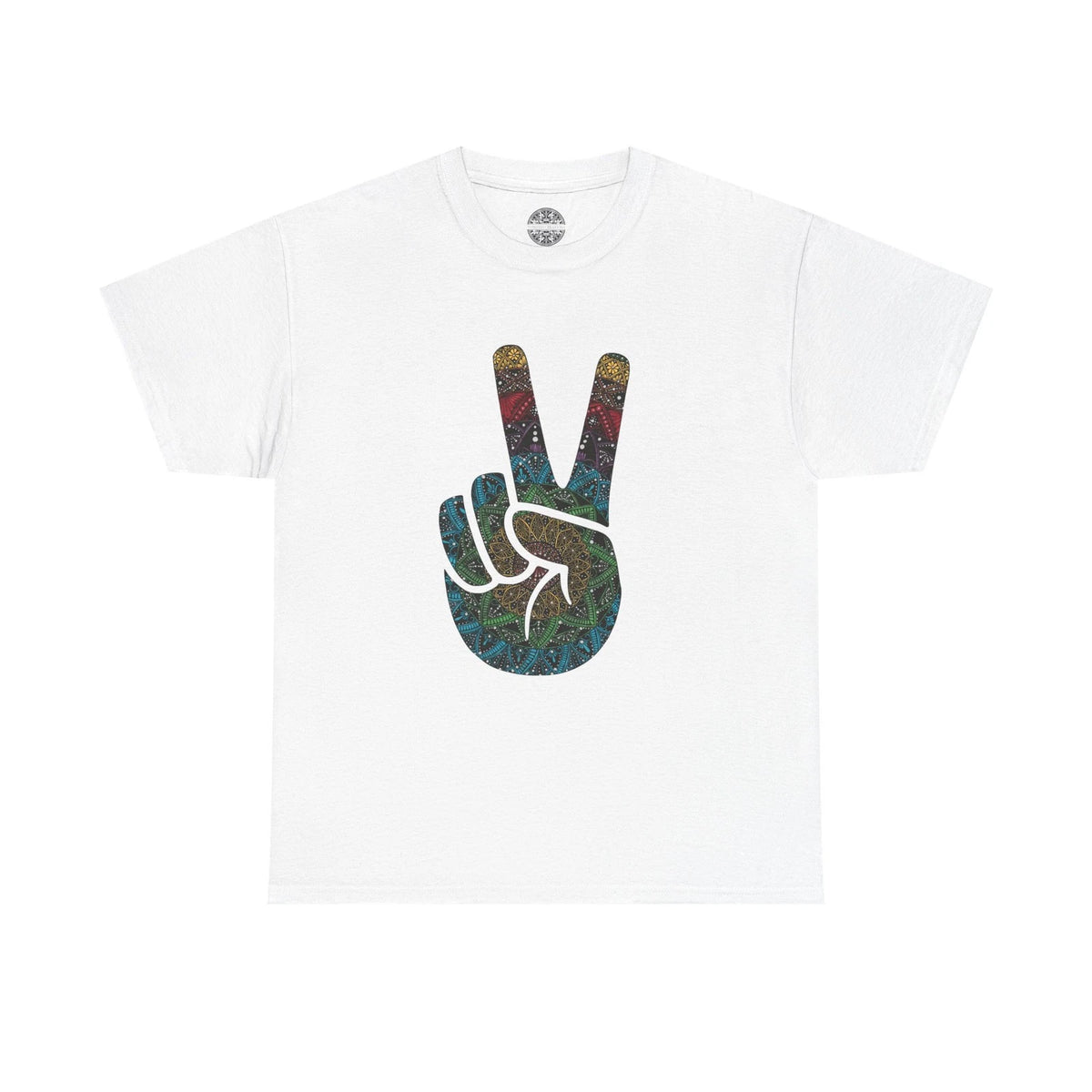 Peaceful Pride Sign T-Shirt | Mandala Boho Pride Peace Sign