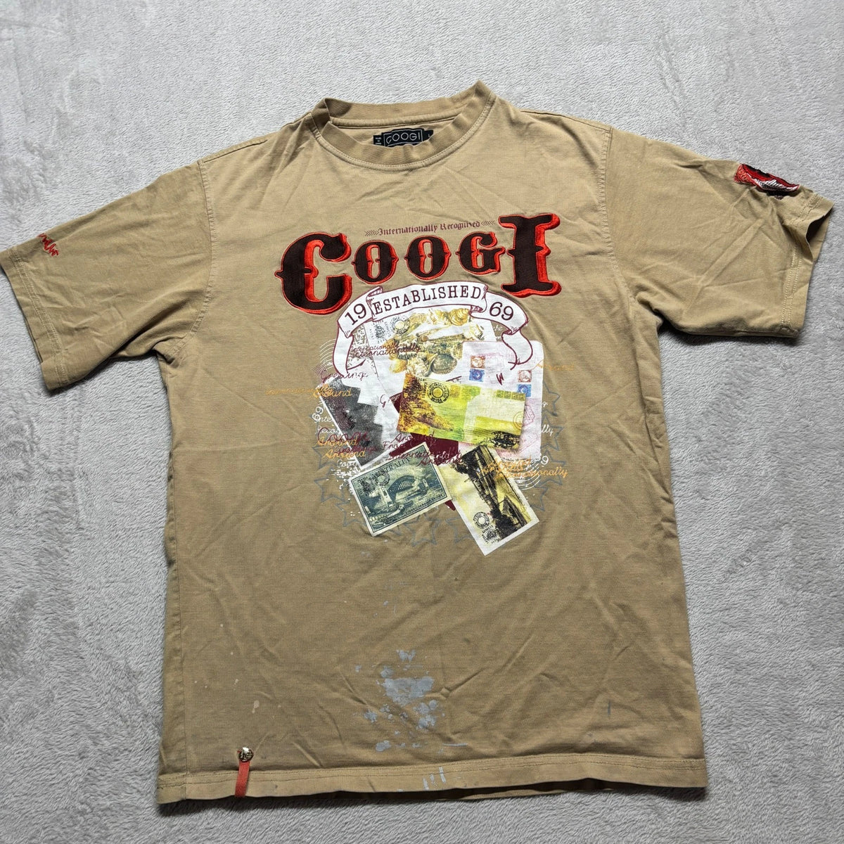 Coogi T-Shirt Men’s L Internationally Recognized Y2K Hip Hop Grunge Embroidered