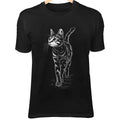 Bengal Cat Line Art - Sleek Minimalist Doodle with Elegant Posture & Playful Cha