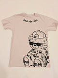 REGSTR Graphic Tee M Beige Streetwear Shirt “Break the Rules” Thug Life
