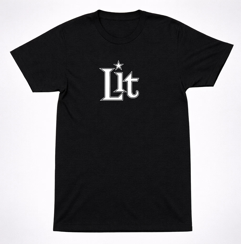 Lit Star Logo Shirt 90s Alternative Rock Band Minimal Black Shirt