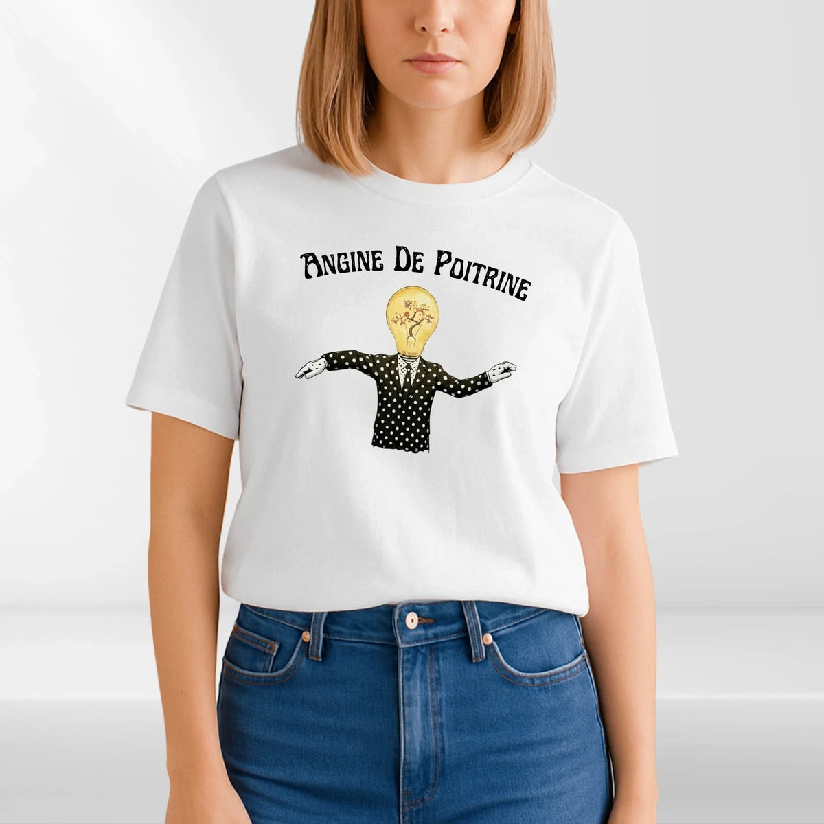 Angine De Poitrine Abstract Art T‑Shirt – Geometric Polka Dot Graphic T Shirt UK