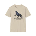 Raven Coffee Unisex T-Shirt, Bird Lover Tee, Gothic Graphic Shirt, Halloween