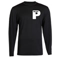 White Powerstroke Small P T-Shirt Unisex Black Color Front S - 2XL Long Sleeve