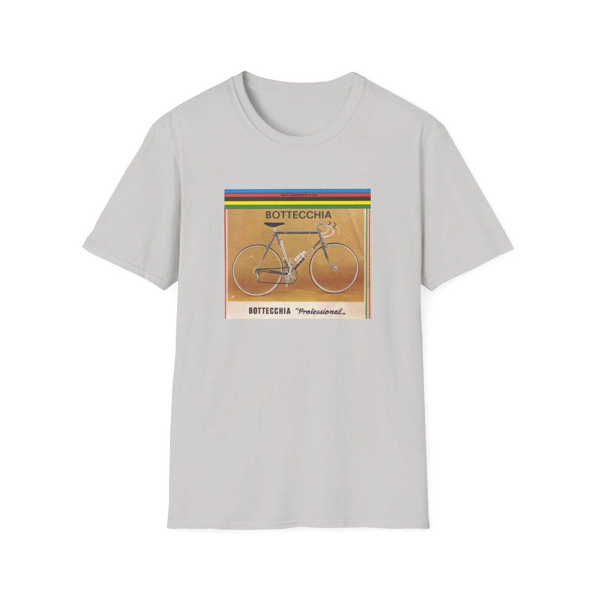 BOTTECCHIA Cycling Jersey T Shirt, 1972 Promotional Graphic Tee Reproduction