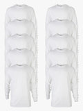 Gildan G2400 Ultra Cotton Long Sleeve T-Shirt White 10-Pack Unisex Size L