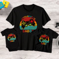 Leveled Up To Daddy Mens Kids Funny Fathers Day T-Shirt Tee Baby Romper #FD