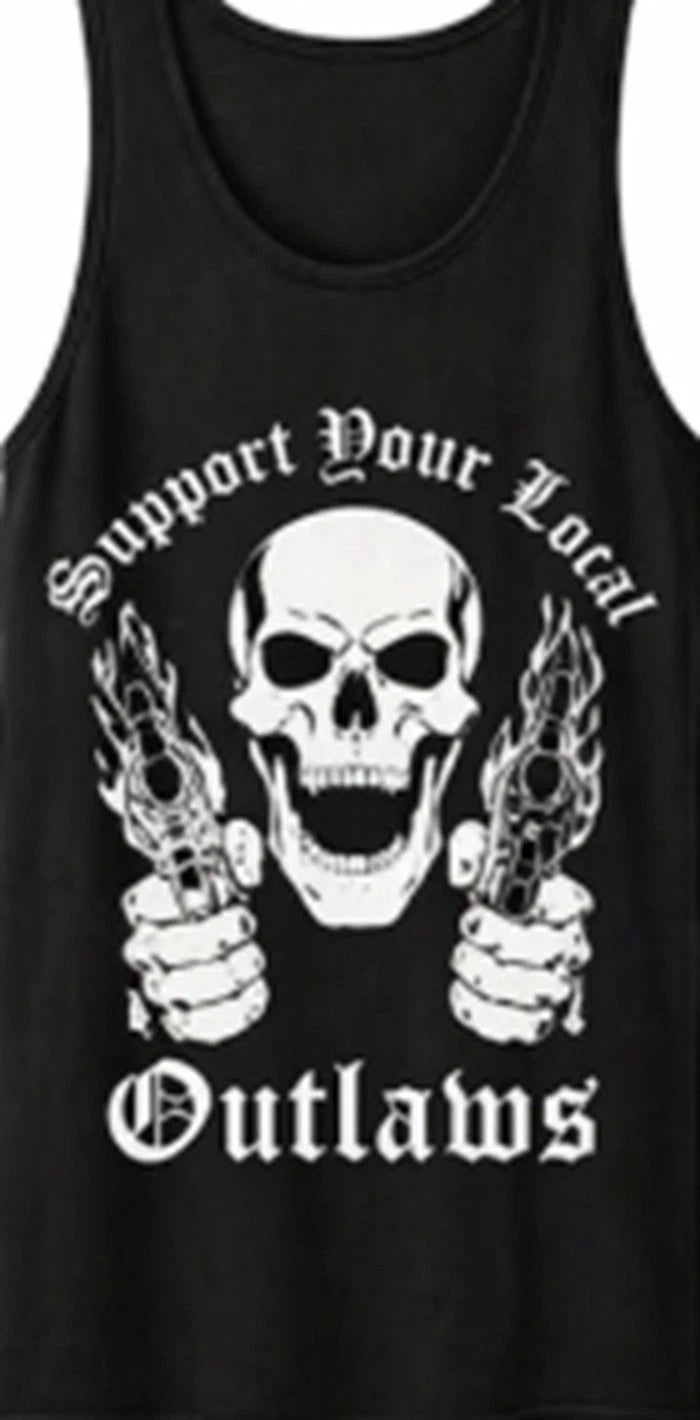 Support your local Outlaws Biker Motorcycle MC t shirt tee outlaw TANK TOP