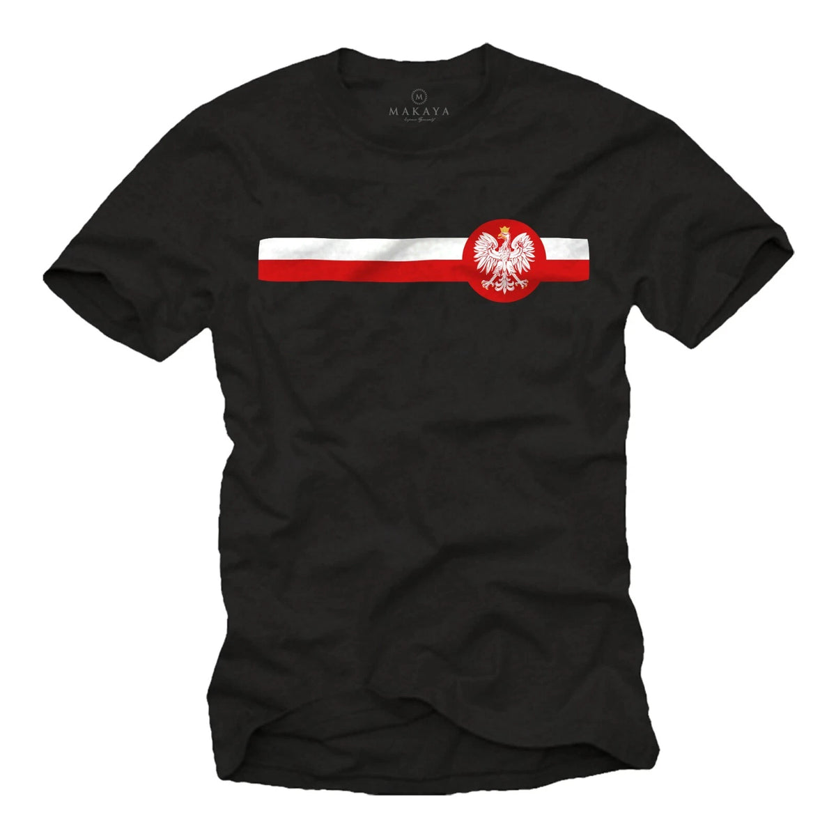 Mens T-Shirt - Poland Flag Football Theme - Eagle Polska Polish Design