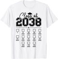 Class of 2038 Grow With Me Funny Kindergarten Back To School Gift Unisex T-Shirt
