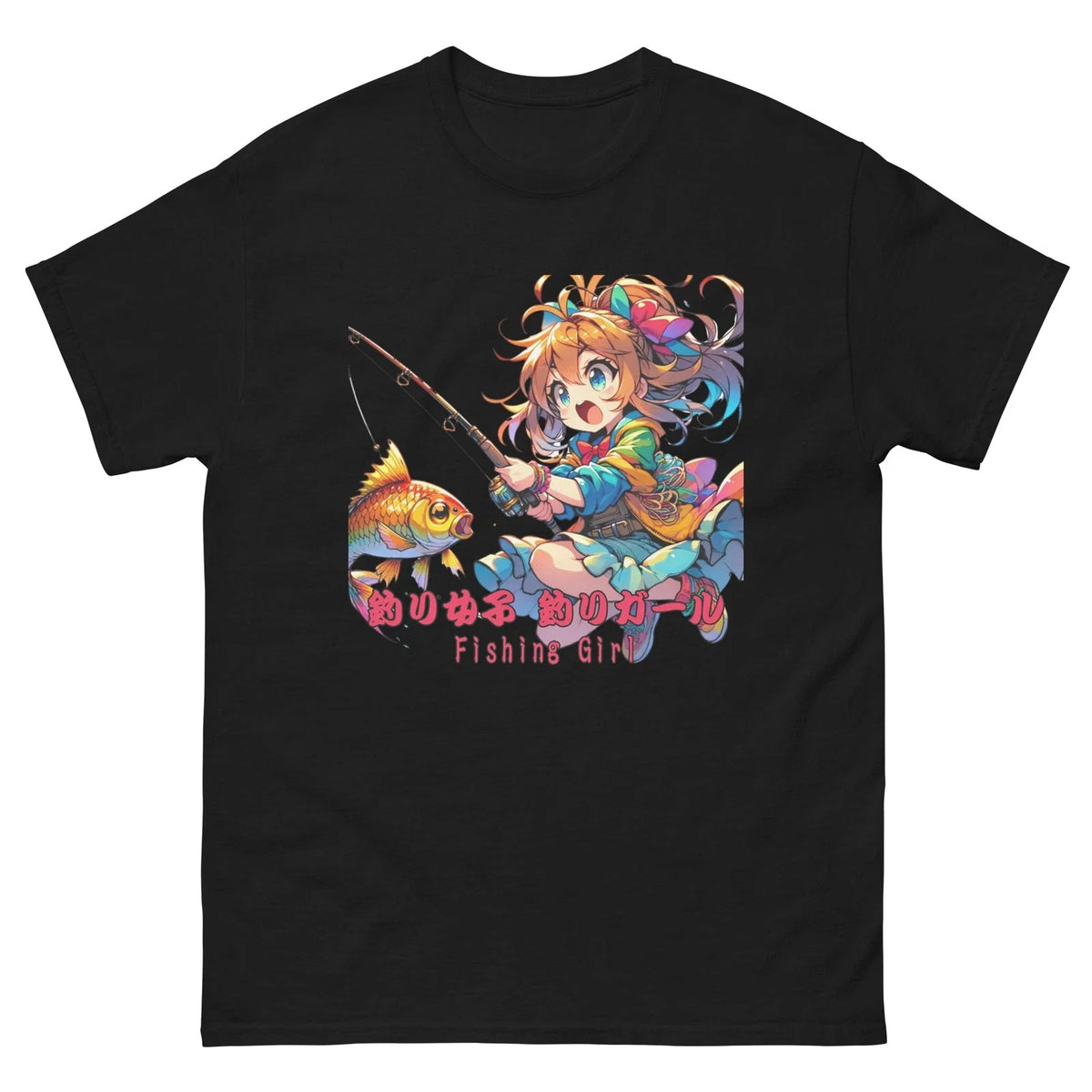 Kawaii Anime Fishing Girl 21 Unisex classic tee