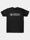 White Box Simple Printed T-shirt, Black Cotton Short Sleeve, Loose Half Sleeve,