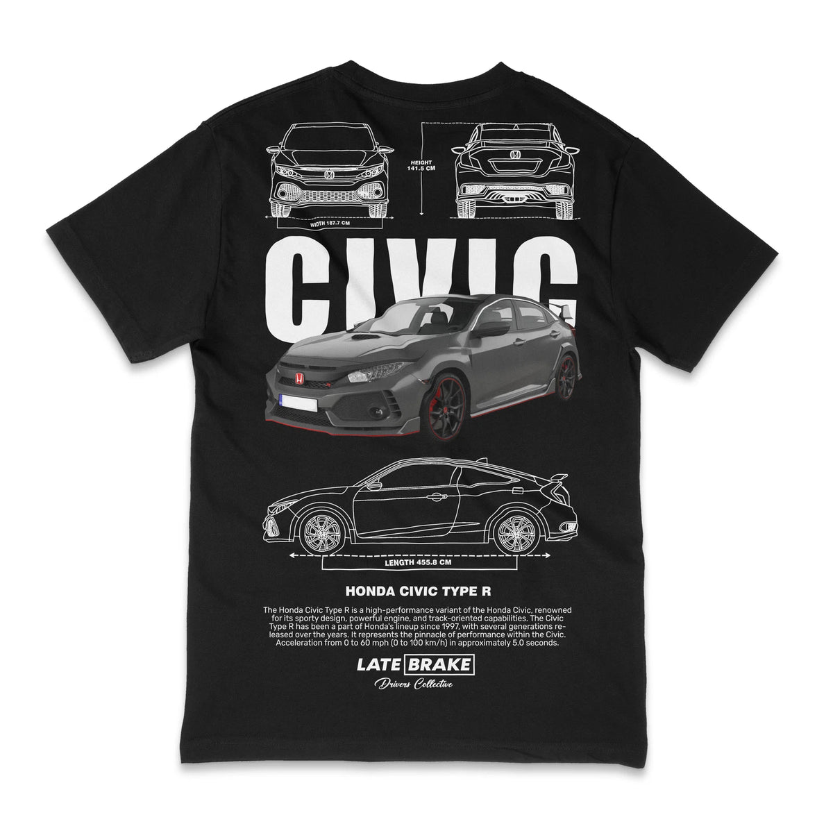 Honda Civic Type-R Drivers Collective Late Brake T-Shirt