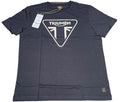 Triumph T-Shirt Mens Large Helston Jet Black Graphic Logo Cotton Short Sleeve