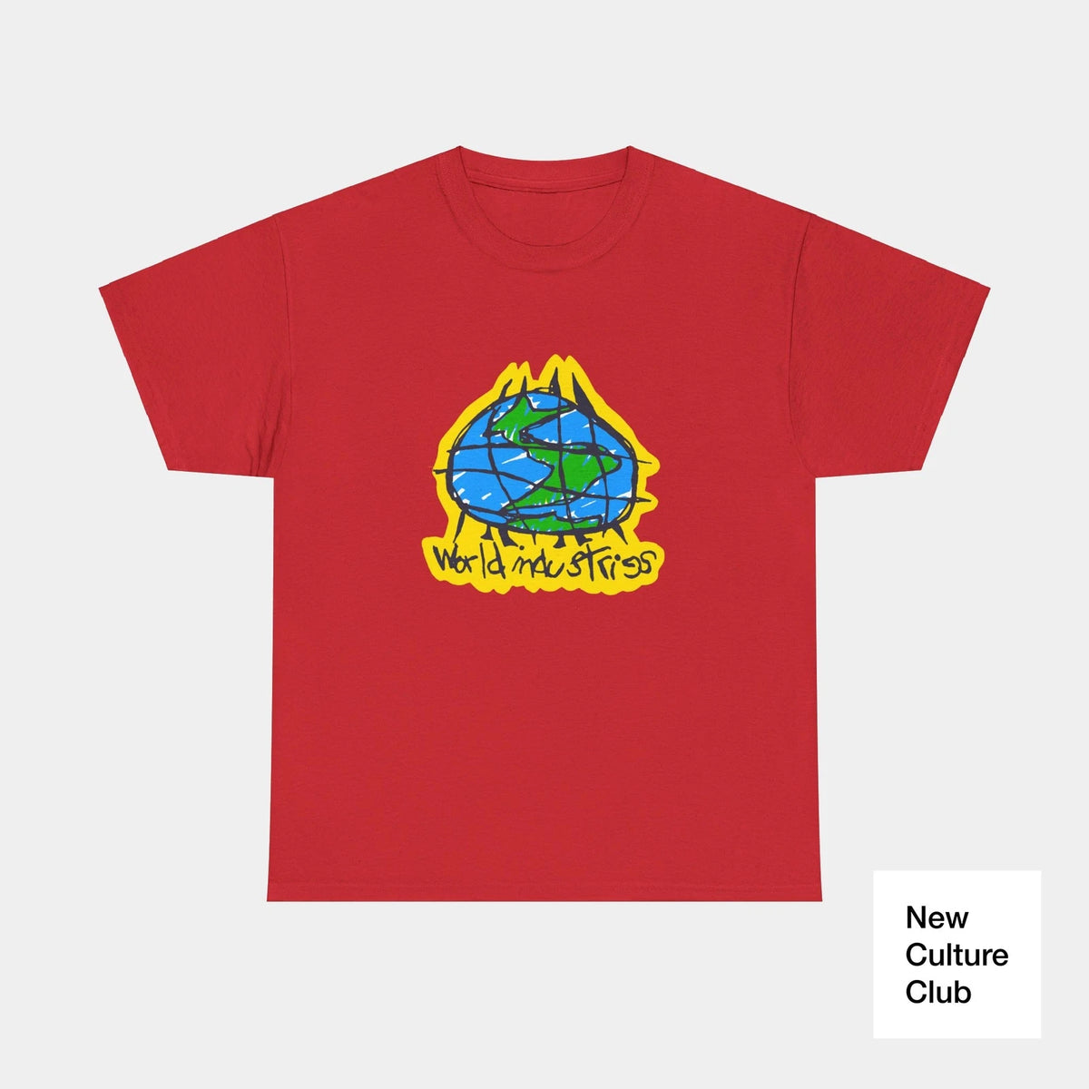 World Industries Globe Sketch Skate Classic Skateboarding 90s Design T Shirt Tee