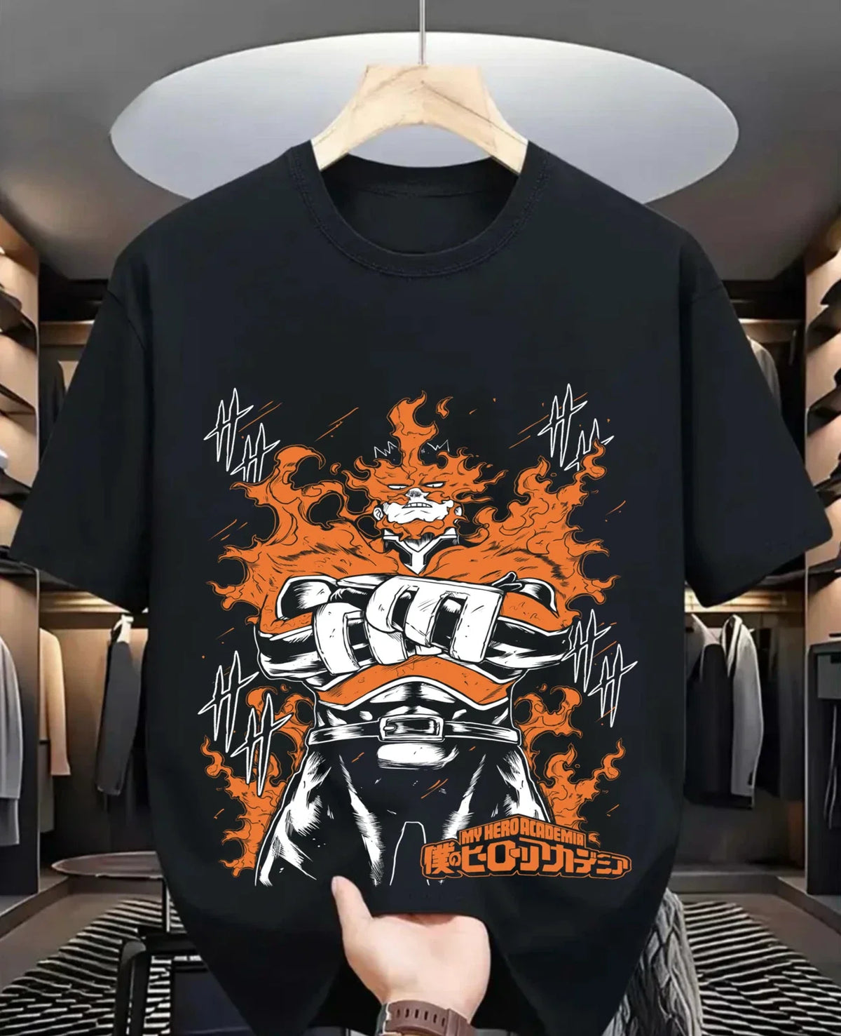 Endeavor T-Shirt My Hero Academia gift Enji Todoroki Midoriya Deku MHA cartoon