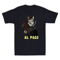 Alpaca Llama Mafia Gangster Al Paco Funny Alpaca Meme Gift Vintage Men's T-Shirt