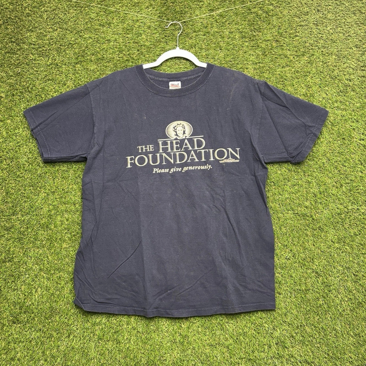 Vintage The Head Foundation Please Give Generously Shirt Mens Large Joke Funny