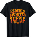 Elderly White Hippie Trending Funny Retro Vintage Unisex T-Shirt