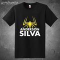 Anderson Silva Spider MMA Fighter Legend Men's Black Size S to 5XL