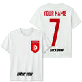 Personalised Tunisia Football Unisex Kids T-Shirt Name Number Tee #WC