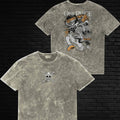 Monkey D Luffy Gear 5 Rob Lucci Acid Wash Graphic Tee Shirt Streetwear Top