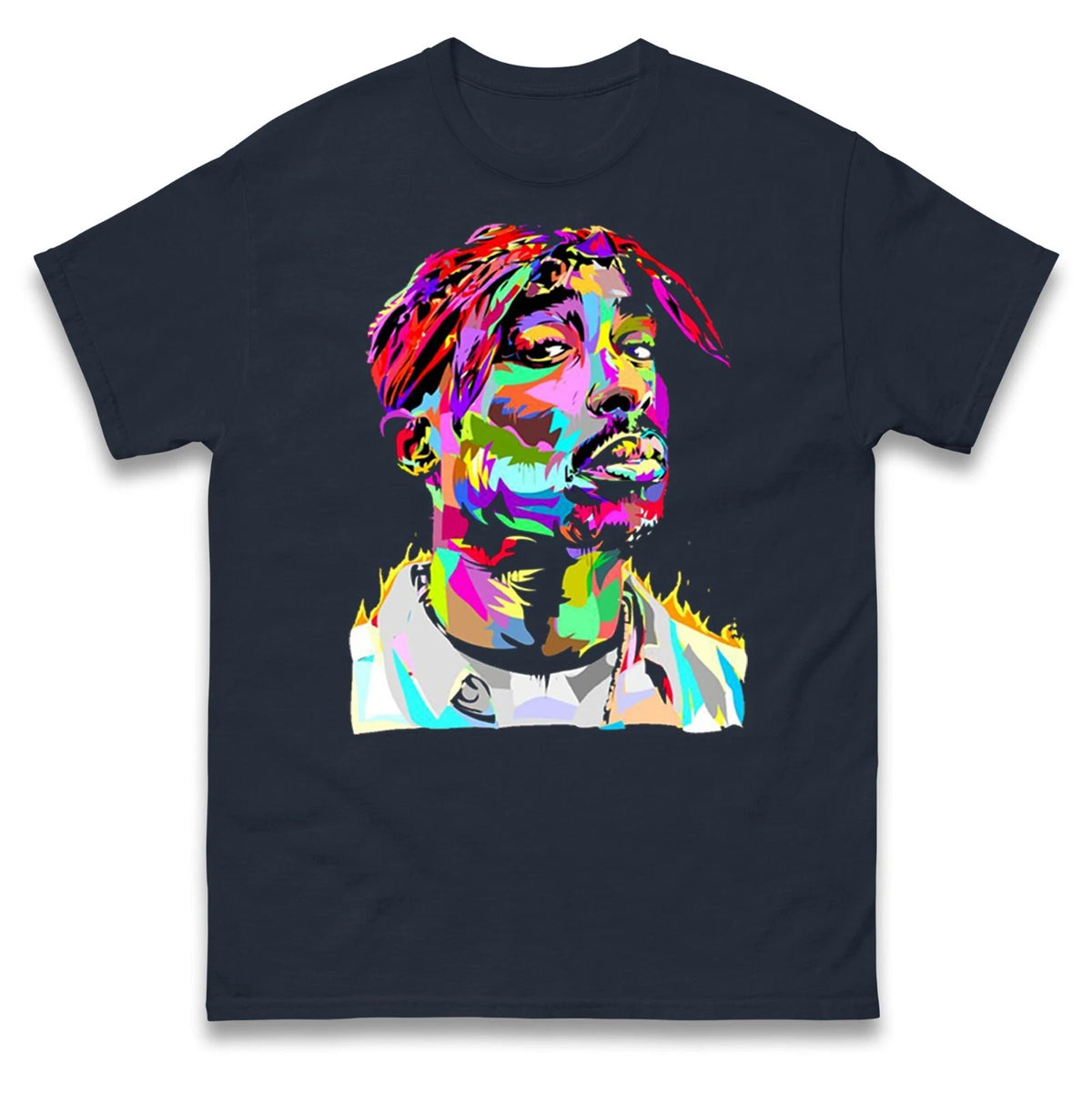 Tupac Shakur Colourful Art T Shirt