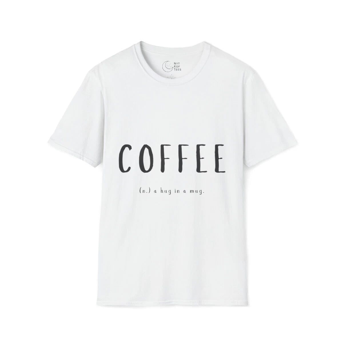 Cute Witty Coffee Text, Regular Fit Soft Cotton Unisex T-Shirt
