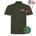 Carp Fishing Polo - Custom Premium Polo Shirt Embroidered Carp Design & Text