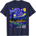 Let it Gogh Funny Vincent Van Gogh Starry Night Design T-Shirt