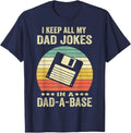 Mens Funny dad Jokes in dad-a-Base Vintage for Father's Day T-Shirt