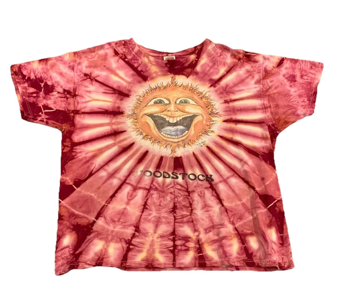 Y2K Mike Dubois Men’s XL Psychedelic Smiling Sun Tie Dye Aztec Grateful Dead 🔥