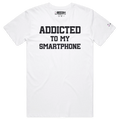 VOICEART Addicted To My Smartphone Dad Jokes Funny Typography Premium T-Shirt