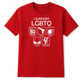 I Support LGBTQ Funny T-Shirt Dark Humour Offensive Statement Party Gift Rude Te