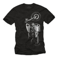 Custom Conversion Motorcycle Mens T-Shirt with Virago XV 750 Cafe Racer - Biker Men