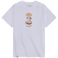 Bavarian Caps T-Shirt Bavarian Burger White Organic Cotton Print Regular Mens