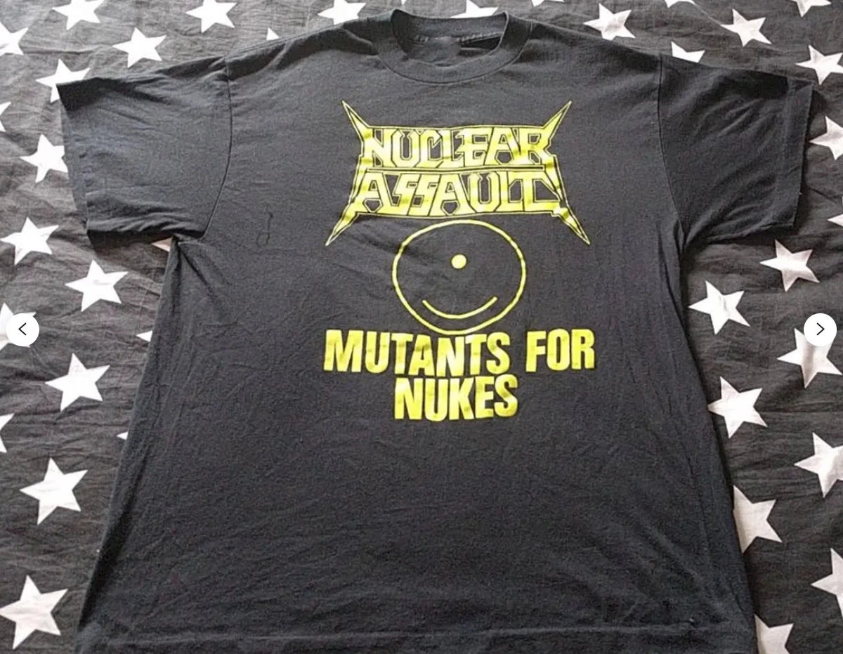 Nuclear assault mutants for nukes official t-shirt rare vintage thrash metal sla