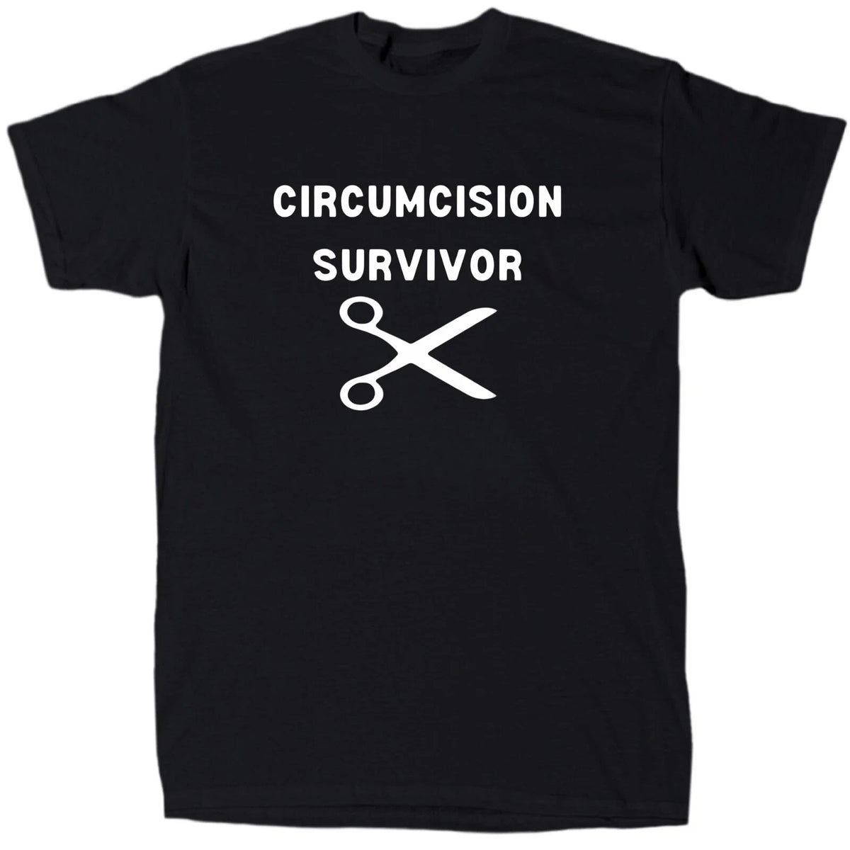 Circumcision Survivor Men’s Funny Novelty T-Shirt - Cotton - Gift - Crew