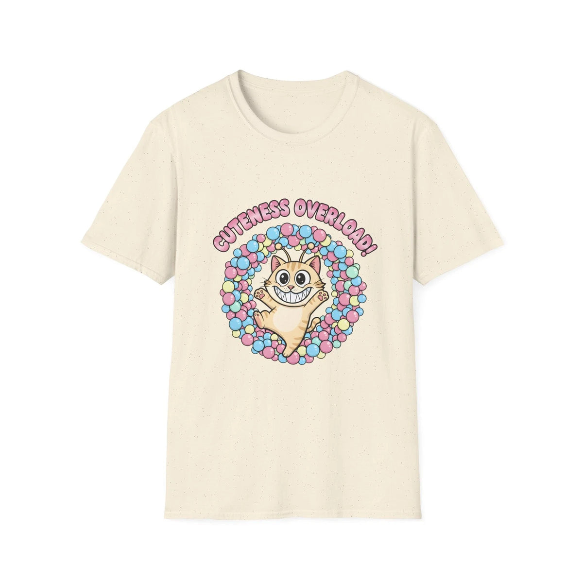 Cuteness Overload Cat, T-Shirt | Cute Chaos Humor Cat Bubble Pile