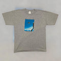 VTG Y2K Gildan Purgatory Colorado Funny Skiing Photograph T Shirt Adult L Gray