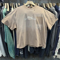Faded Hollywood Motorcycle Font Paly Mens Beige Cotton T Shirt