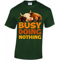 Busy Doing Nothing T-shirt, Sleeping Cow, Rest, Lazy, Relaxed, Chillout, Funny