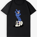 Gothic Horror Graphic Tee | Eyeball Skeleton Hand Print Unisex Top