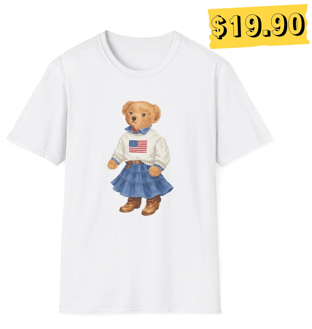 Polo Bear Unisex Shirt Cotton Luxury Design Tshirt Size XS-XL