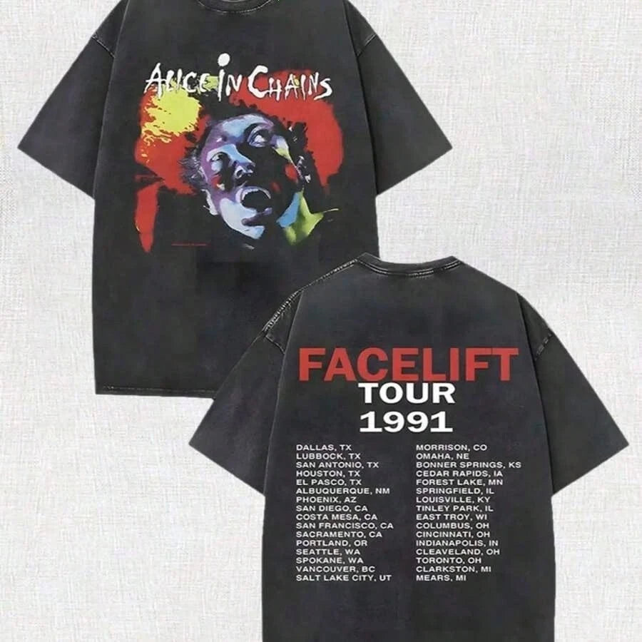 Vintage Grunge Rock Band 1991 Graphic T Shirt