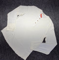 Marine Layer Long Sleeve Henley Shirt Ivory 100% Cotton Custom Dye Mens L NEW