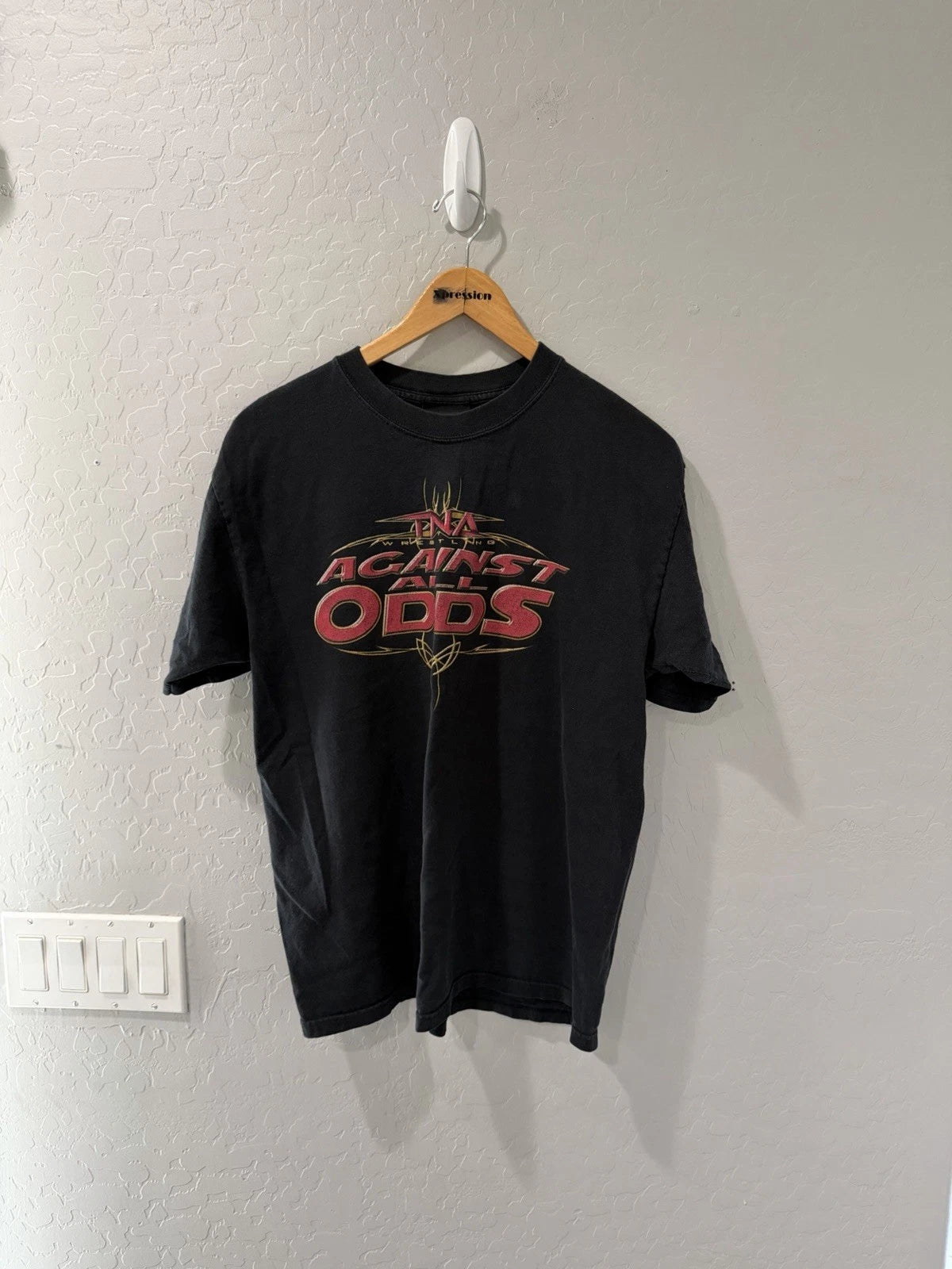 Vintage Y2K TNA Wrestling “Against All Odds” Shirt Large Bin 3